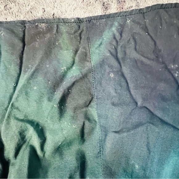 H&M Tie-Dye Ombre Maxi Dress Lace-Up Front Size 8 Blue Green White - Picture 9 of 10